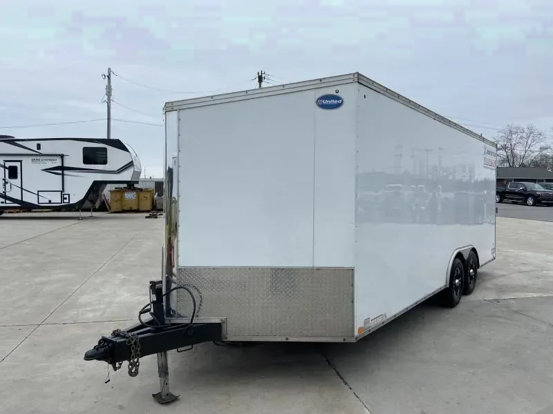 2018 United XLTV 8.5X23 V-Nose Cargo/Car-Race Trailer