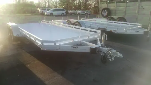 18ft Open Car Hauler - Pull Out Ramps - All Aluminum