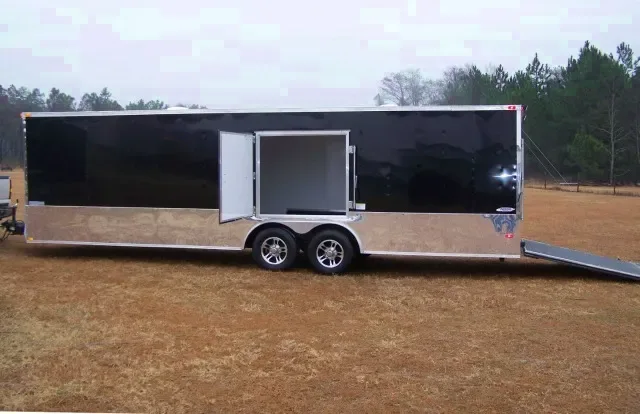 26FT BLACK V-NOSE CAR HAULER