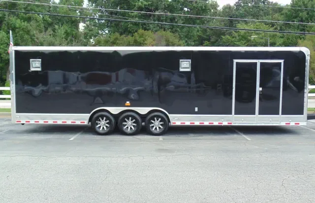 Black 32ft Car Hauler Loaded-Wrap around Diamond Plating