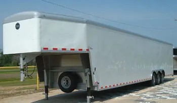 White 44ft GN Car Hauler with E-Track