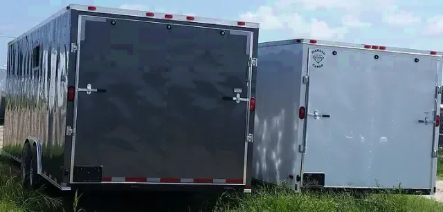 3500 lb Axles, Ramp, V-Nose, 24ft Car Hauler