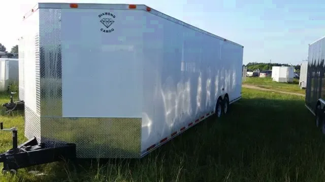 28ft V-Nose Car Hauler, Ramp, 5200# TA