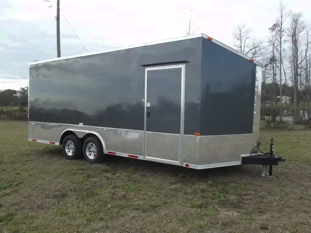 Gray 20ft Car Hauler w/Finished Interior
