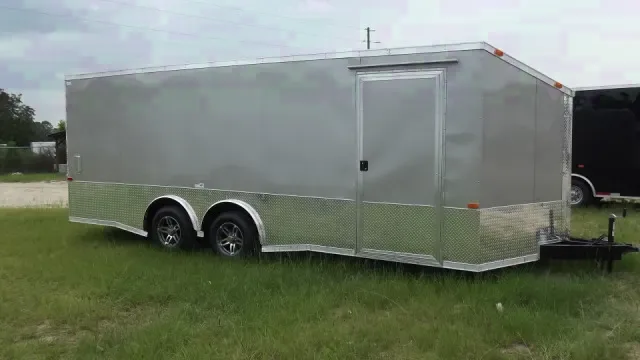 Pewter 20ft V-Nose Car Hauler