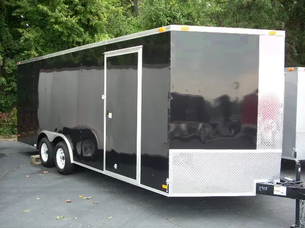 20ft T.A. CAR HAULER BLACK V-NOSE