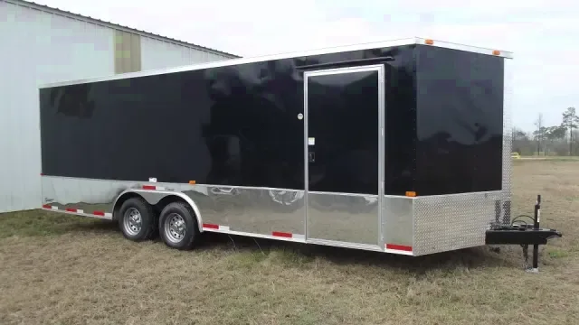 22ft Black V-nose Car Hauler