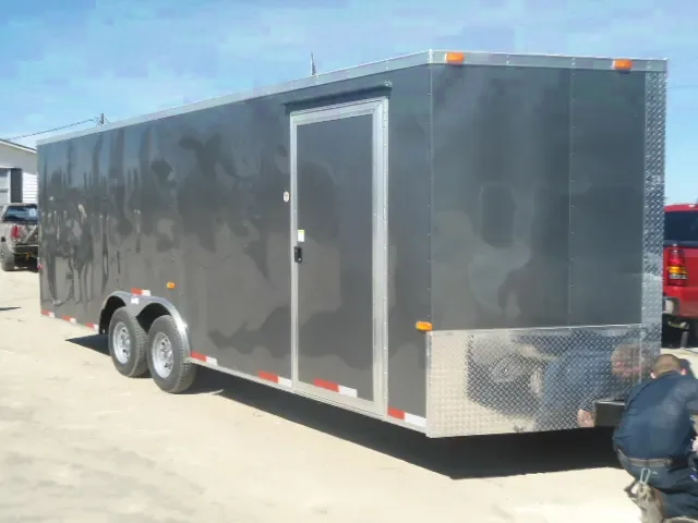 22ft - Auto  Trailer- V Nose - Escape Door