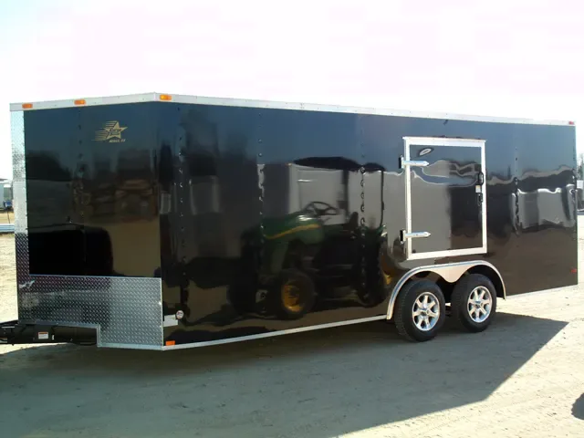 24ft V-nose Black Car Hauler
