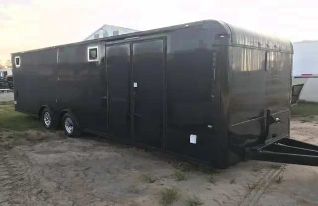 26ft Black Auto Carrier w/Finished Interior