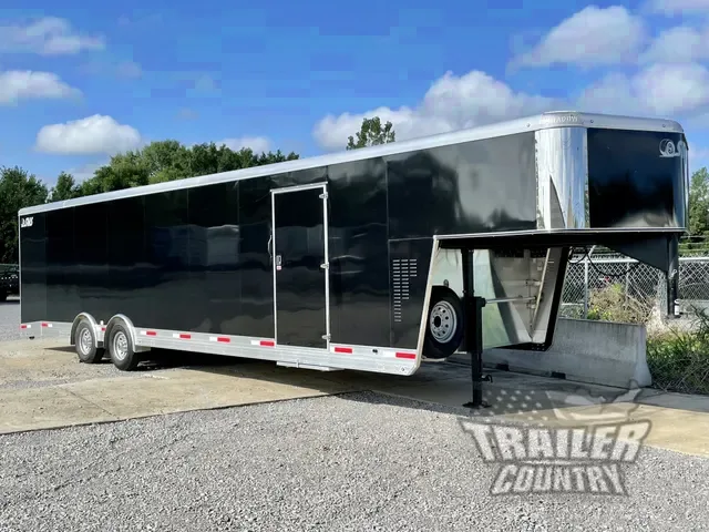 8.5 x 40 ALUMINUM GOOSENECK ENCLOSED CARHAULER / CARGO TRAILER