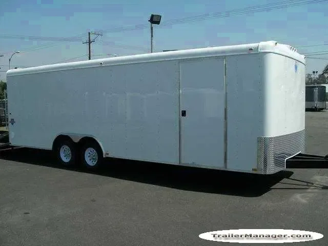 24ft Auto Trailer WHITE With Ramp