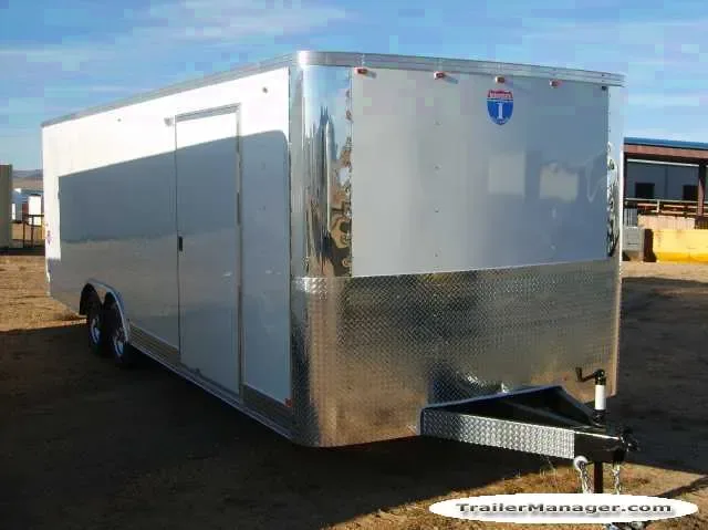 24ft Enclosed Car Hauler w/White Walls and Ceiling