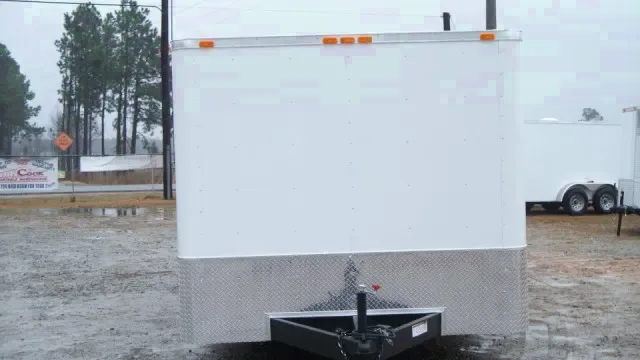 Bumper Pull 20ft White Flat Front Car Hauler