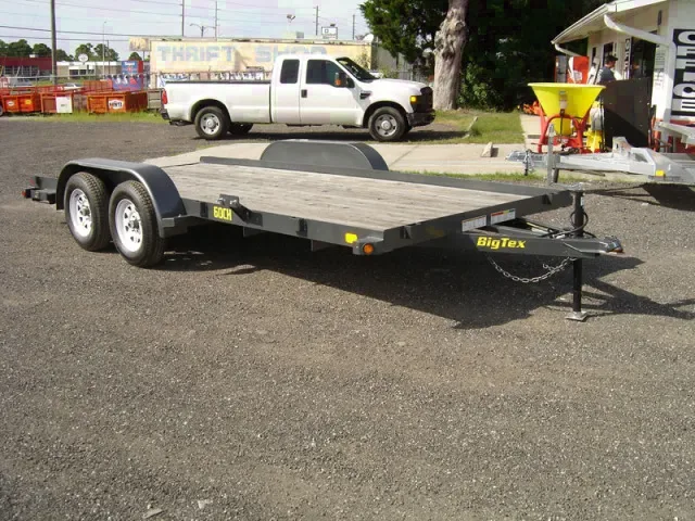 16ft Pewter Car Hauler with Wood Decking