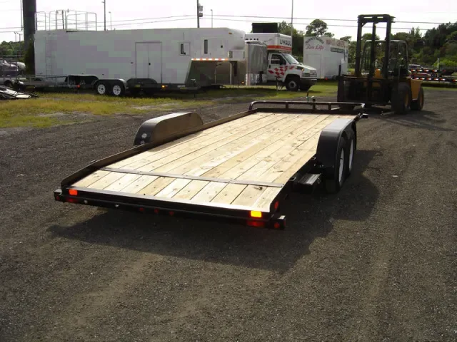 20ft Car Hauler Open Wood Decking