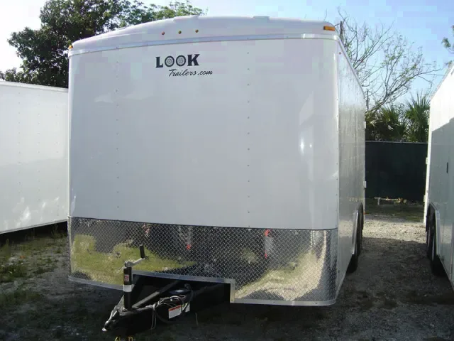 16FT Wedge Cargo Trailer - WHITE