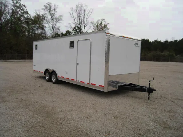 24FT LOADED CAR HAULER WITH CABINETS