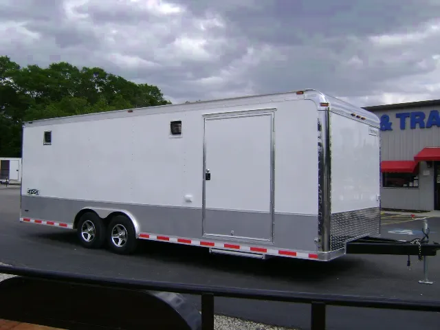 FLAT FRONT 24FT CAR HAULER (2) TONE LOADED