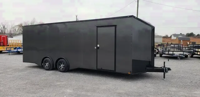 24FT CHARCOAL RACE TRAILER W/BLACKOUT TRIM