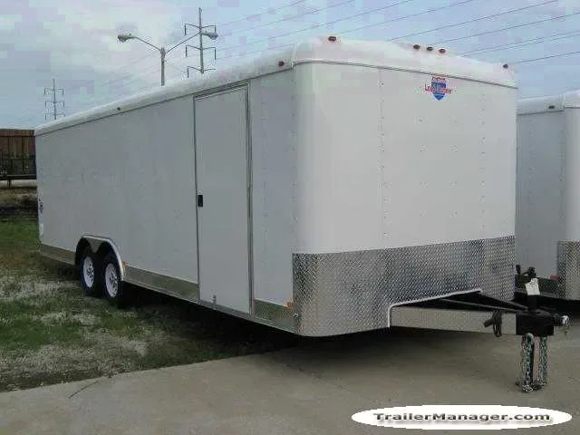 24ft Enclosed Auto Trailer w/Rear Ramp Door