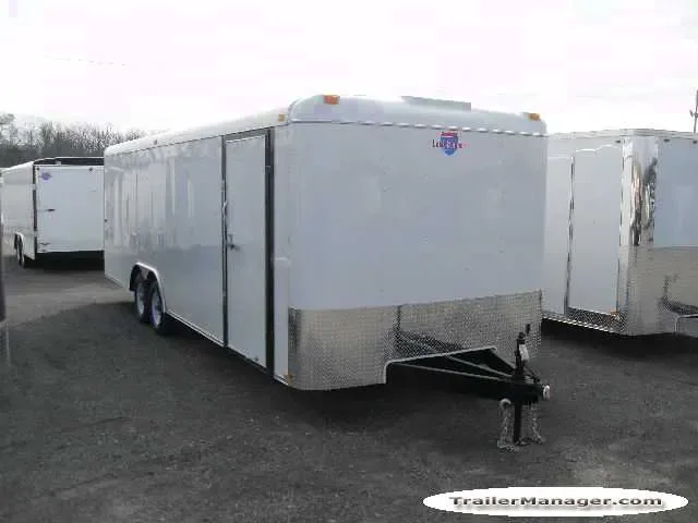 24FT  Car Carrier 5200lb Tandem Axles WHITE With Ramp