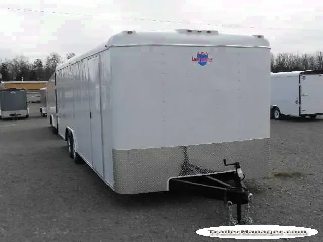 24FT with 5200lb Axles WHITE With Ramp