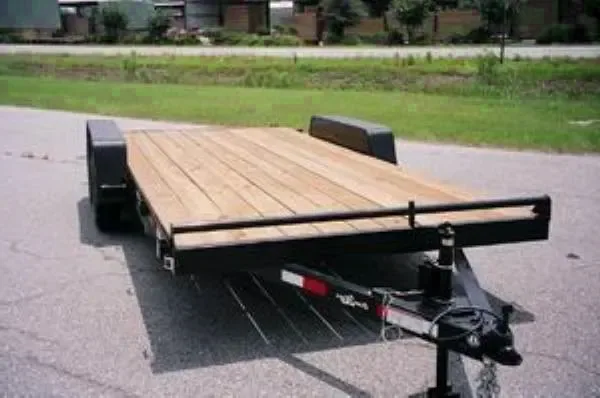 16 Foot T/A Down 2 Earth Car Hauler-Wood Flooring