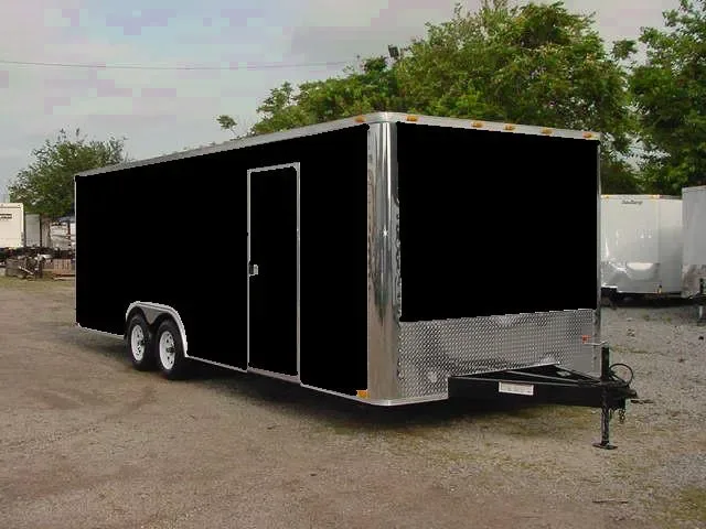Black Flat Front 24FT Car Trailer