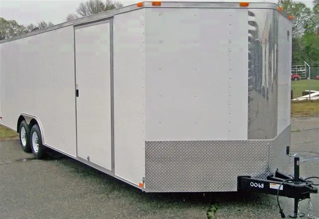 Tandem 3500lb Axle White 24ft Car Trailer