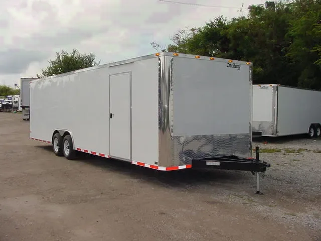 28ft Car Trailer White Side Door Ramp Door