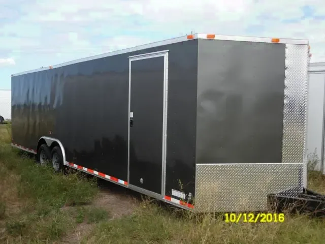 30FT CHARCOAL V-NOSE AUTO TRAILER