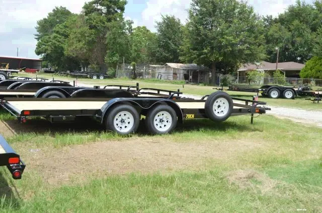 16ft Open Car Hauler with Tandem Axle: 3500lb Axles
