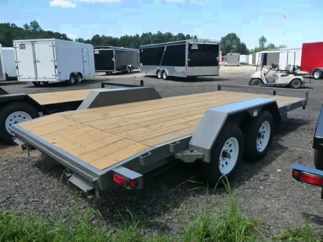 Grey16ft Open Car Hauler with 3500lb Axles