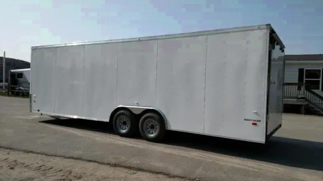 24ft Car / Racing Trailer White Flat Front