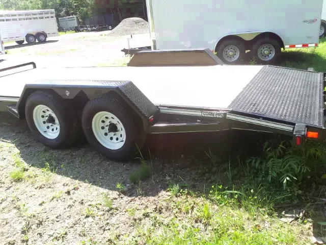 18ft open wood deck car trailer