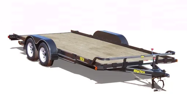18ft Black Steel Frame with Wood Deck Open Car Hauler