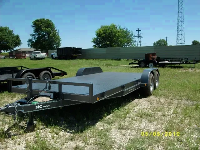 20FT OPEN CAR HAULER GREY DIAMOND PLATE FLOORING