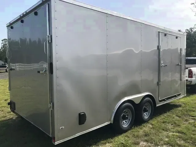 PEWTER 18FT ENCLOSED V-NOSE CAR HAULER