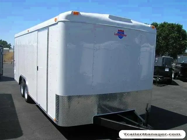 20ft Flat Front White Car Hauler