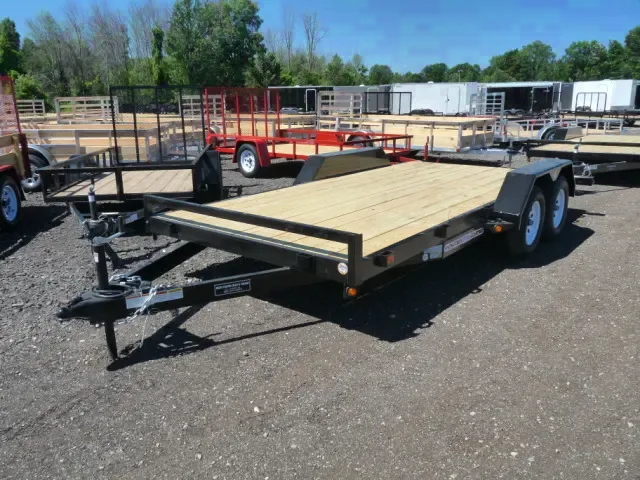 16ft Open Auto Trailer w/Stop Rail