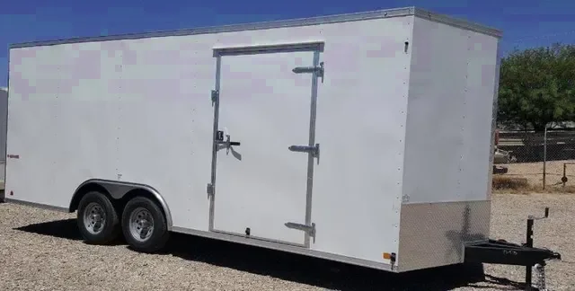 White V-nose 20ft Car / Racing Trailer