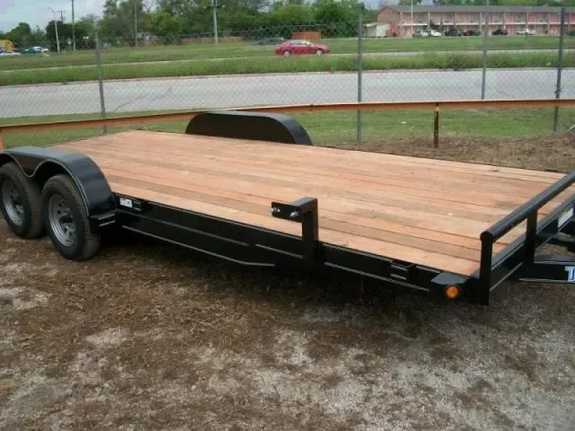 20ft Open Car Hauler with Slide in Ramps