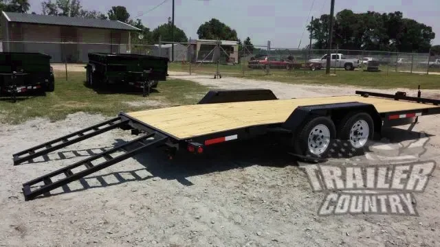 7' X 18' (16'+2') Bumper Pull Car Hauler Trailer