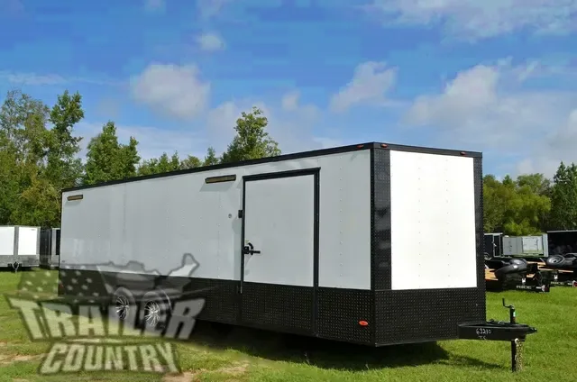8.5x24 ENCLOSED TRAILER WITH STAGE 2 PKG AND BLACKED OUT
