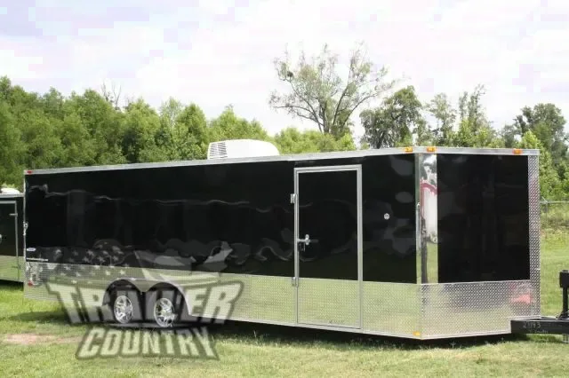 8.5 x 24 V-Nose Enclosed Car Hauler Loaded