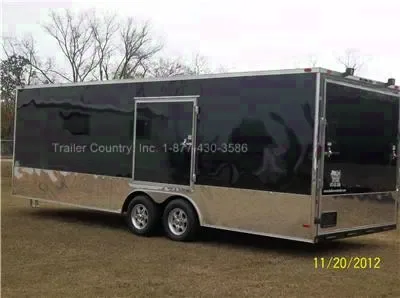 8.5 X 24 ENCLOSED CAR HAULER TRAILER - STAGE 2 RACING