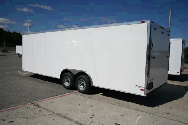 8.5 X 24 ENCLOSED CARGO CAR HAULER TRAILER-PT Flr, Leds