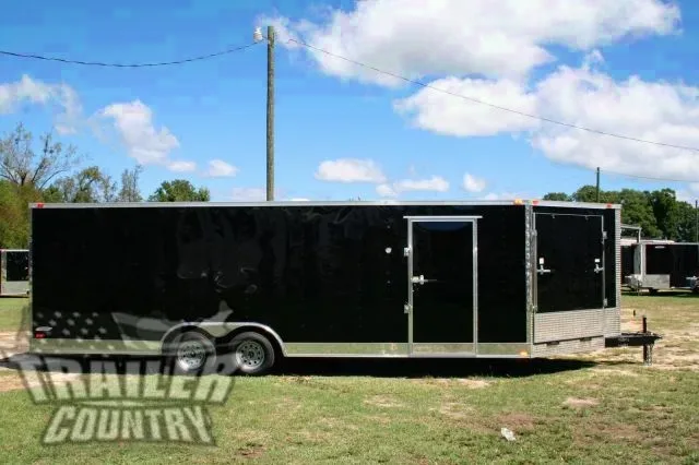 8.5x24 Enclosed Cargo Trailer w/ 2 ramps! - V-NOSE
