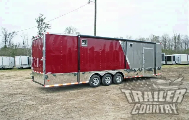 8.5 x 32 V-Nose Race Trailer w/ Bathroom